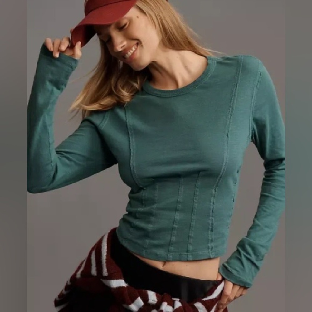 Pilcro Seamed Top
